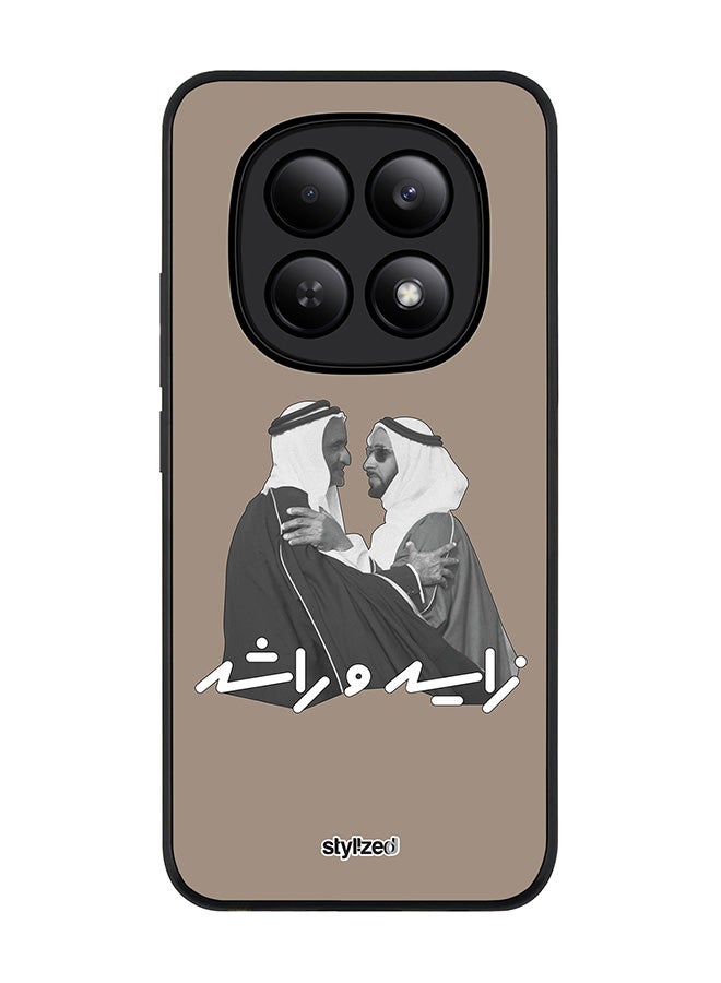 For Xiaomi Redmi Note 15 4G Case,Slim fit Camera Protection, Shockproof Thin Phone cover  - Sheikh Zayed And Sheikh Rashid Warm Grey