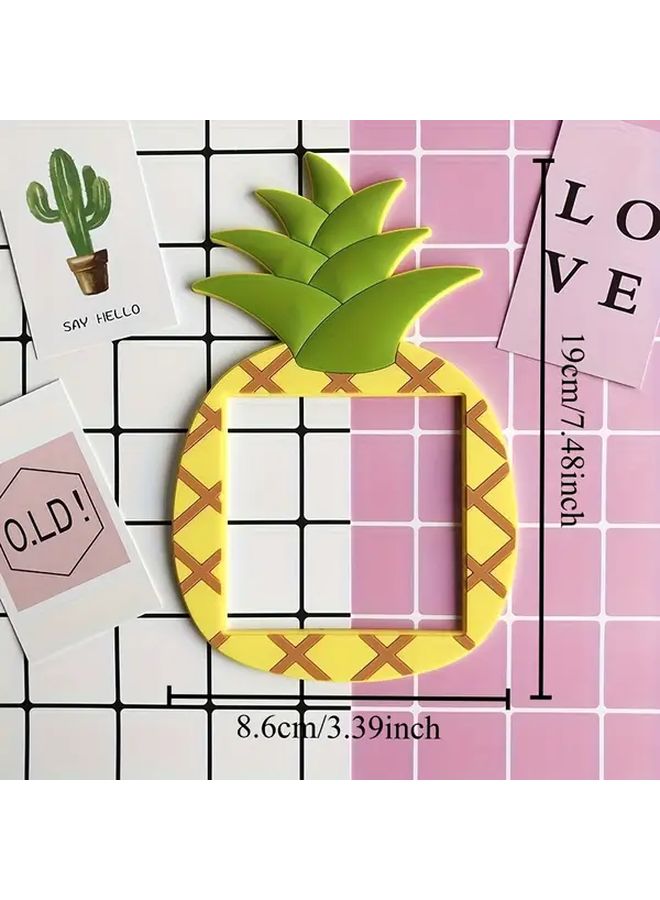 1pc Pineapple Fruit Themed 3d Light Switch Cover Silicone Protective Decorative Sticker For Living Room Bedroom Bathroom Office Wall Decor - Image 4