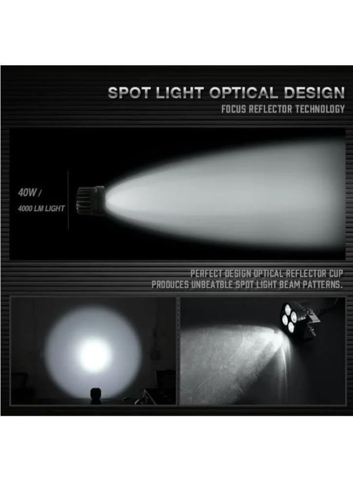 شيزا ستار مصباح عمل LED، مصابيح كشاف دائرية 3 بوصات/4 كبسولات، مصباح كشاف للدراجات النارية 4x4، مصابيح ضباب للطرق الوعرة، 12 فولت/24 فولت - Image 4