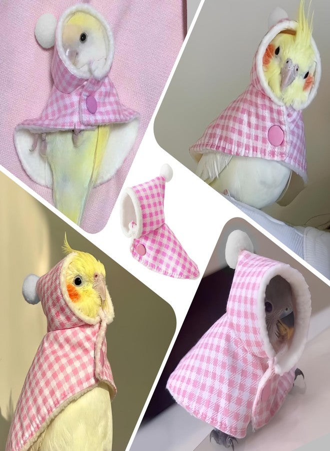 HASSLICKIT Cute Bird Costume, Parrot Cloak Cosplay Photo Prop, Bird Clothes for Budgerigar, African Greys Parakeet, Conure, Cockatiel, Mynah, Love Birds, Finches (Pink) - Image 5