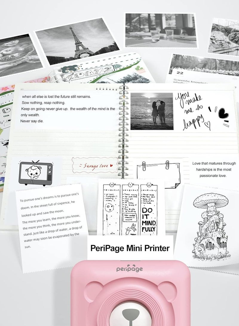 بيري بيدج بيريبيج ستيكر لاصق حراري ملون مقاوم للماء والزيت والخدوش وخالي من BPA والسام (ورق حراري لاصق ملون) 3 لفات/صندوق، مناسب لطابعة بيريبيج A6 - Image 4