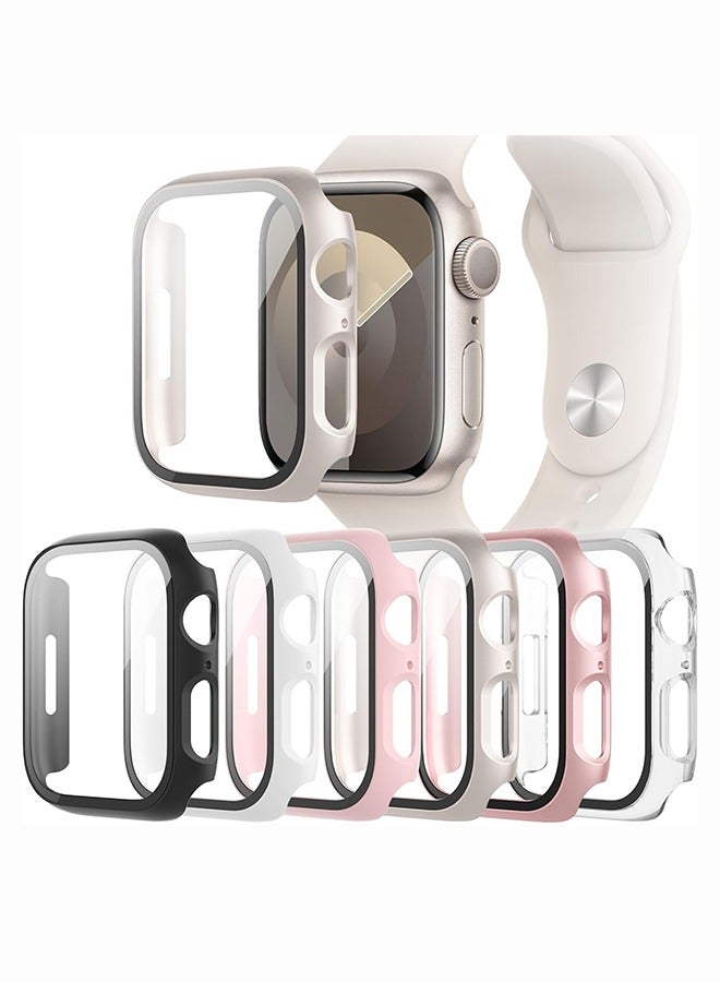 6 Pack Case Compatible with Apple Watch Series 10 46mm with Tempered Glass Screen Protector - Image 1