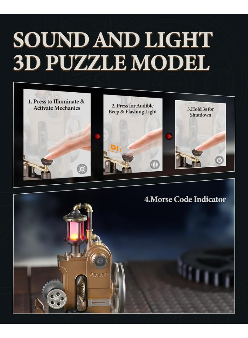 ROKR ROBOTIME ROKR Morse Telegraph Mechanical 3D Puzzle CGM02 - Image 2