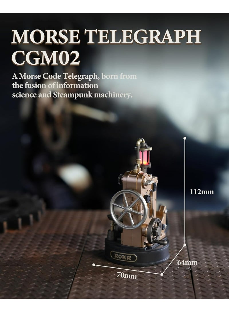 ROKR ROBOTIME ROKR Morse Telegraph Mechanical 3D Puzzle CGM02 - Image 4