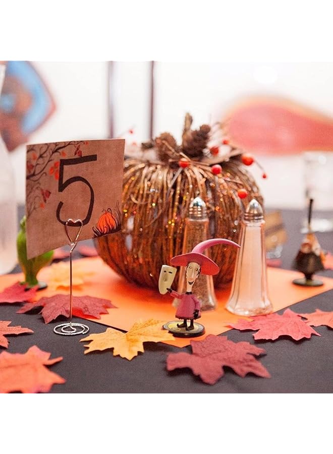 إيروريكس أوراق القيقب الصناعية 200 قطعة أوراق الخريف المزيفة لزينة عيد الشكر والهالوين أوراق الخريف لحفلات الزفاف والمناسبات الداخلية والخارجية وديكور الإكليل وخلط الألوان - Image 4