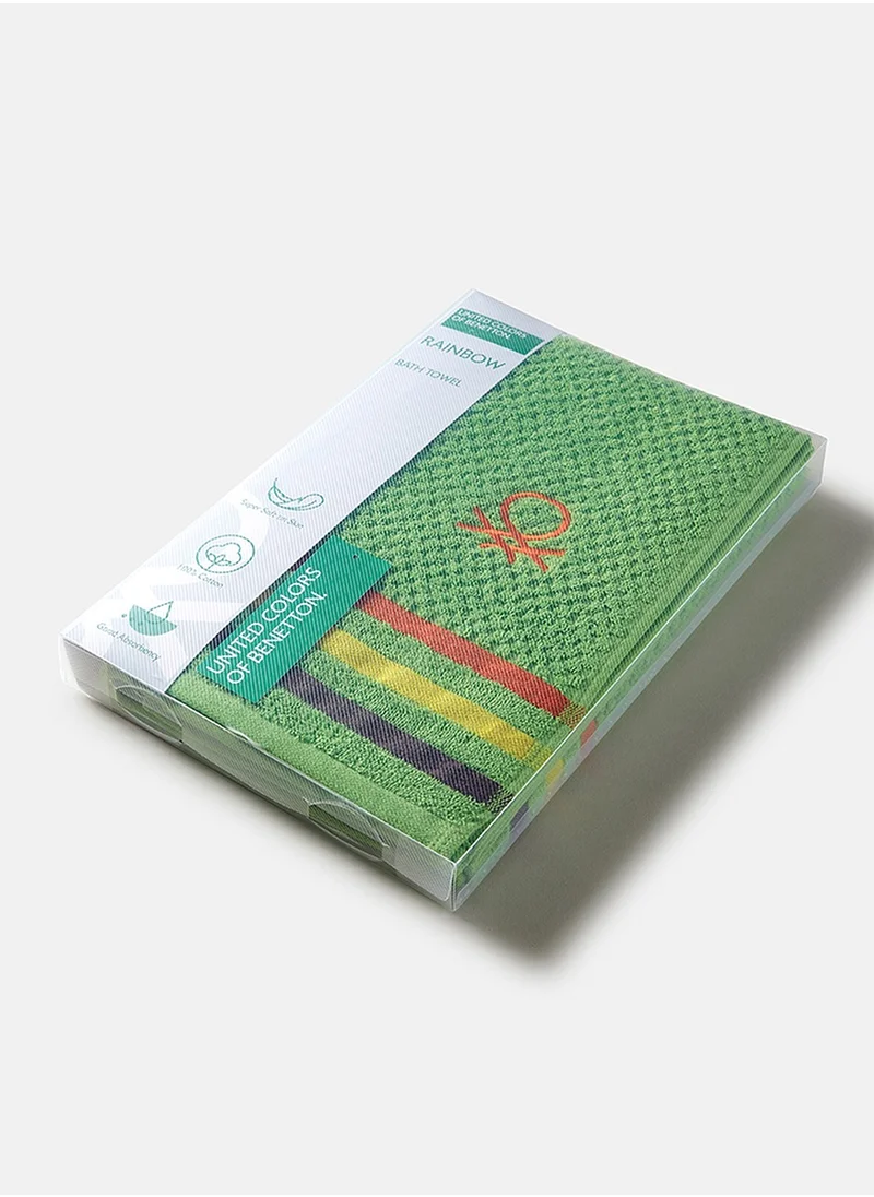 يونايتد كولورز أوف بينتيون United Colors of Benetton Rainbow Greenery Bath Towel 450 GSM