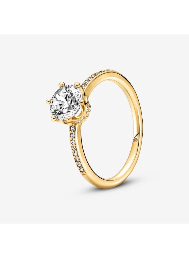 دورا خاتم تاج سوليتير بريليانت شفاف - Image 1