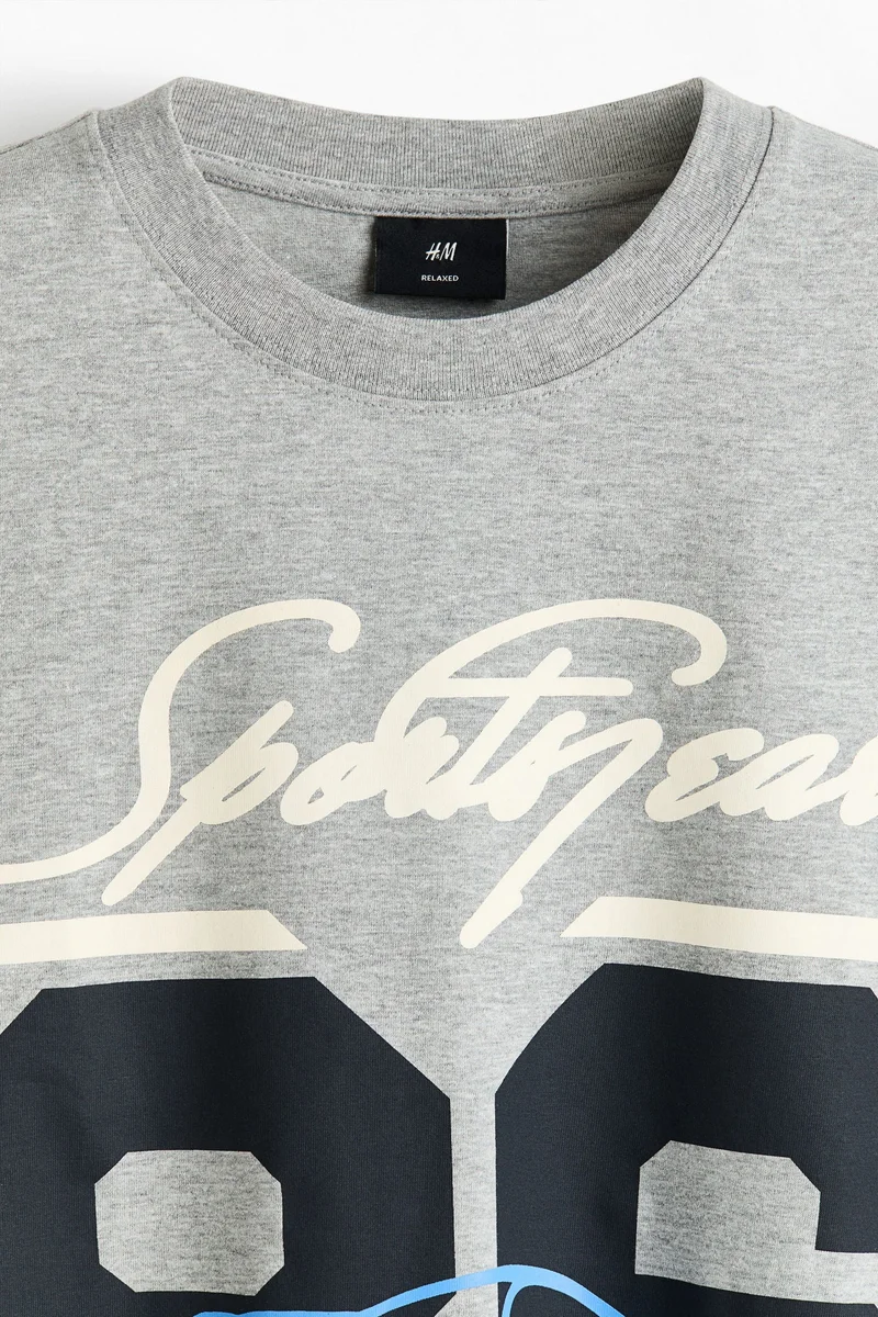 H&M  Relaxed Fit Printed T-shirt for Men | Best Price UAE