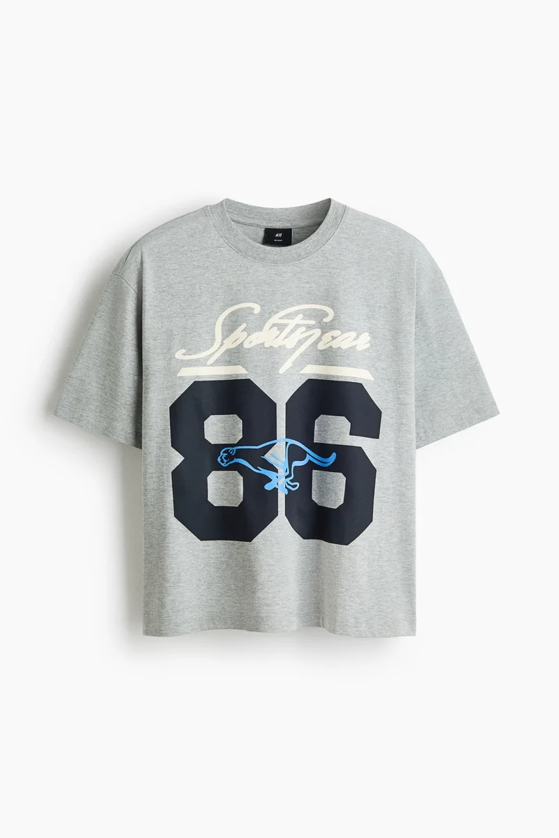 H&M  Relaxed Fit Printed T-shirt for Men | Best Price UAE