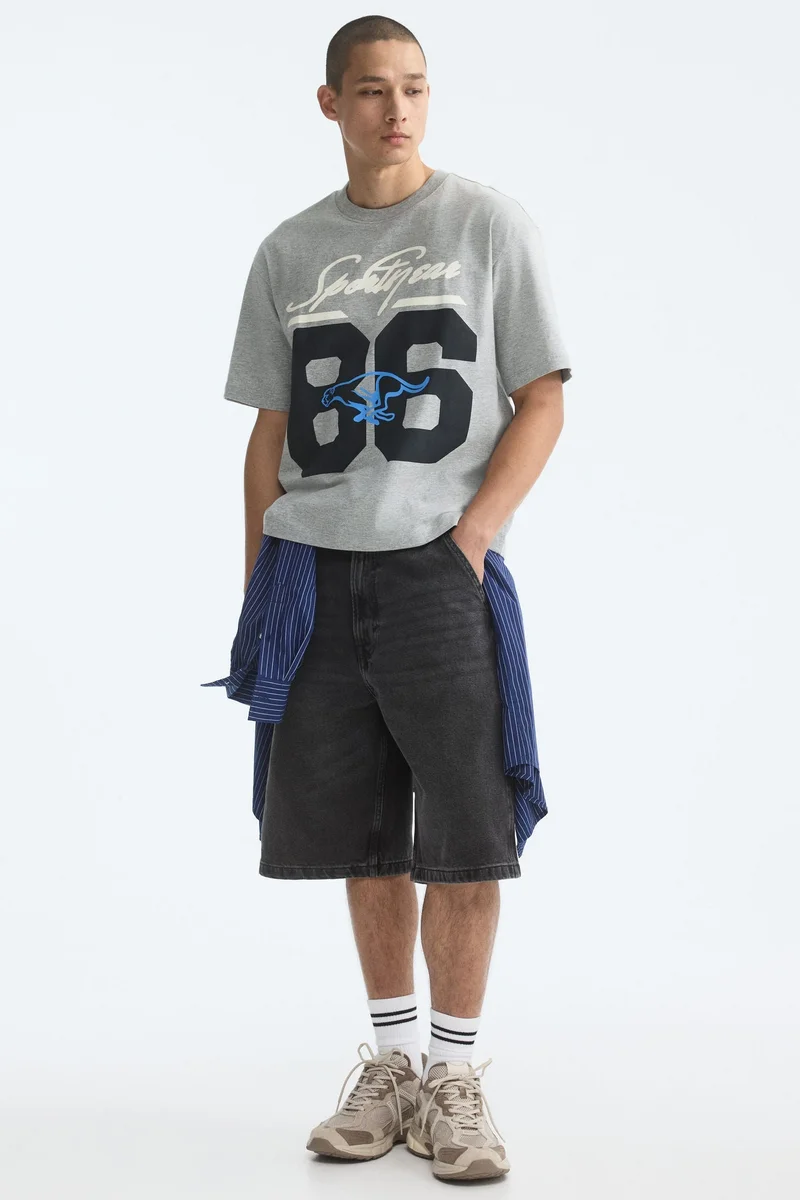 H&M  Relaxed Fit Printed T-shirt for Men | Best Price UAE