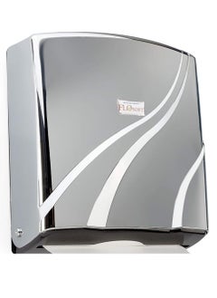 FLOSOFT Flosoft 300 Z-fold paper commercial hand towels dispenser plastic paper towel dispenser wall mount/restroom office shop or home chrome 