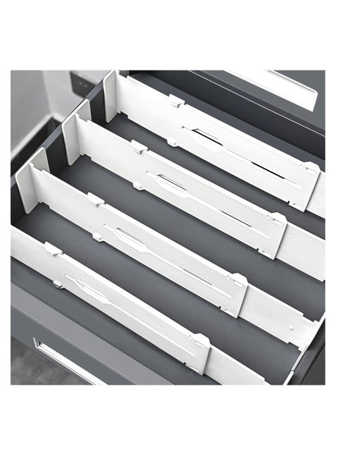 Adjustable Drawer Dividers 4 Pack,Dresser Organizers Separators Expandable 55-32.6cm for Divide Kitchen Utensils Clothes,Multi Organisers Bathroom Bedroom Office Dresser