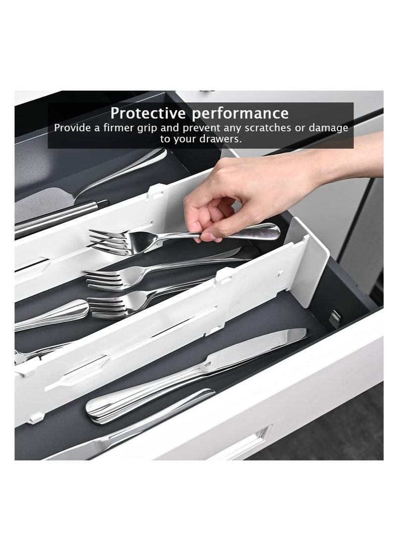 سيوسي قابل للتعديل درج فاصل 4 مجموعات ، درايزر منظم فاصل 55-32.6cm للتوسيع ، وتستخدم لفصل الملابس وأدوات المطبخ ، متعدد الوظائف منظم الحمام غرفة نوم مكتب مضمد - Image 3