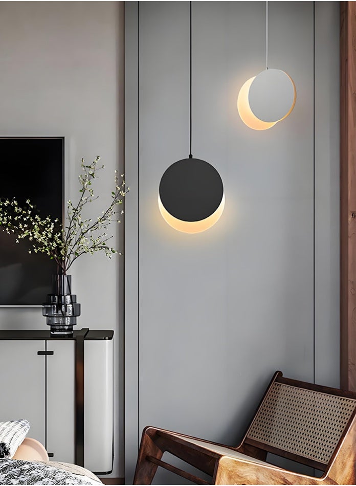 Vmax Modern Pendant Light | 3 Color- (Warm-Neutral-Cool White) LED Hanging Ceiling Light for Bedroom, Living Room, Dining, Kitchen Island | Minimalist Chandelier Drop Light (8W- WH- 22CM- 3Color) - Image 3