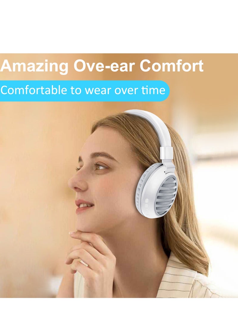GULFLINK - 200mah Bluetooth Wireless Headphones for Teens Adults White - Image 1