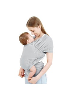 erorex Baby Carrier Wrap- Baby Wrap Carrier for All- Breathable and Convenient Baby Sling with Various Usage- Infant Carrier for Freeing Hands- Baby Wraps Carrier for Newborn Infants- Light Grey  - Image 1