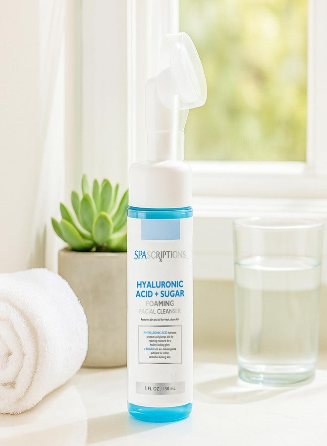 SpaScriptions Hyaluronic Acid + Sugar Foaming Facial Cleanser, pH Balanced, Non Comedogenic, Paraben Free, For All Skin Types, 5 fl oz / 150 mL - Image 5