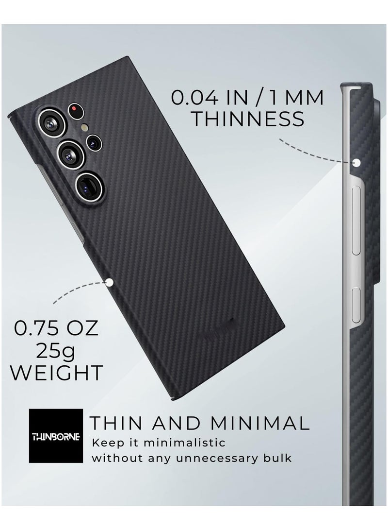 general Compatible Samsung Galaxy S24 Ultra Phone Case, 【Made of 600D Aramid Fibre】 【Magnetic Charging】 【Thin  Lightweight】 【Slim Minimalist Style with Carbon Fibre Texture】 - Image 3