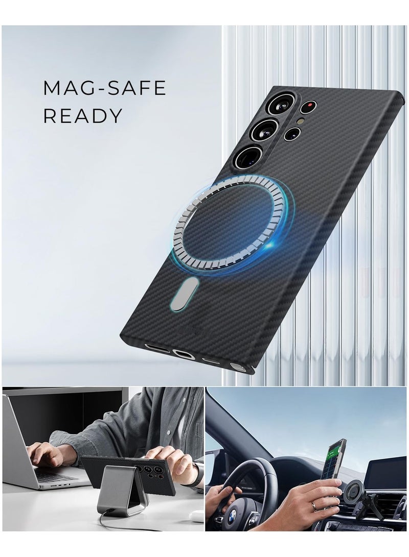 general Compatible Samsung Galaxy S24 Ultra Phone Case, 【Made of 600D Aramid Fibre】 【Magnetic Charging】 【Thin  Lightweight】 【Slim Minimalist Style with Carbon Fibre Texture】 - Image 2