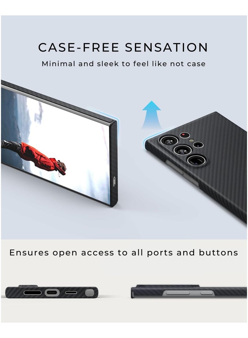 general Compatible Samsung Galaxy S24 Ultra Phone Case, 【Made of 600D Aramid Fibre】 【Magnetic Charging】 【Thin  Lightweight】 【Slim Minimalist Style with Carbon Fibre Texture】 - Image 4