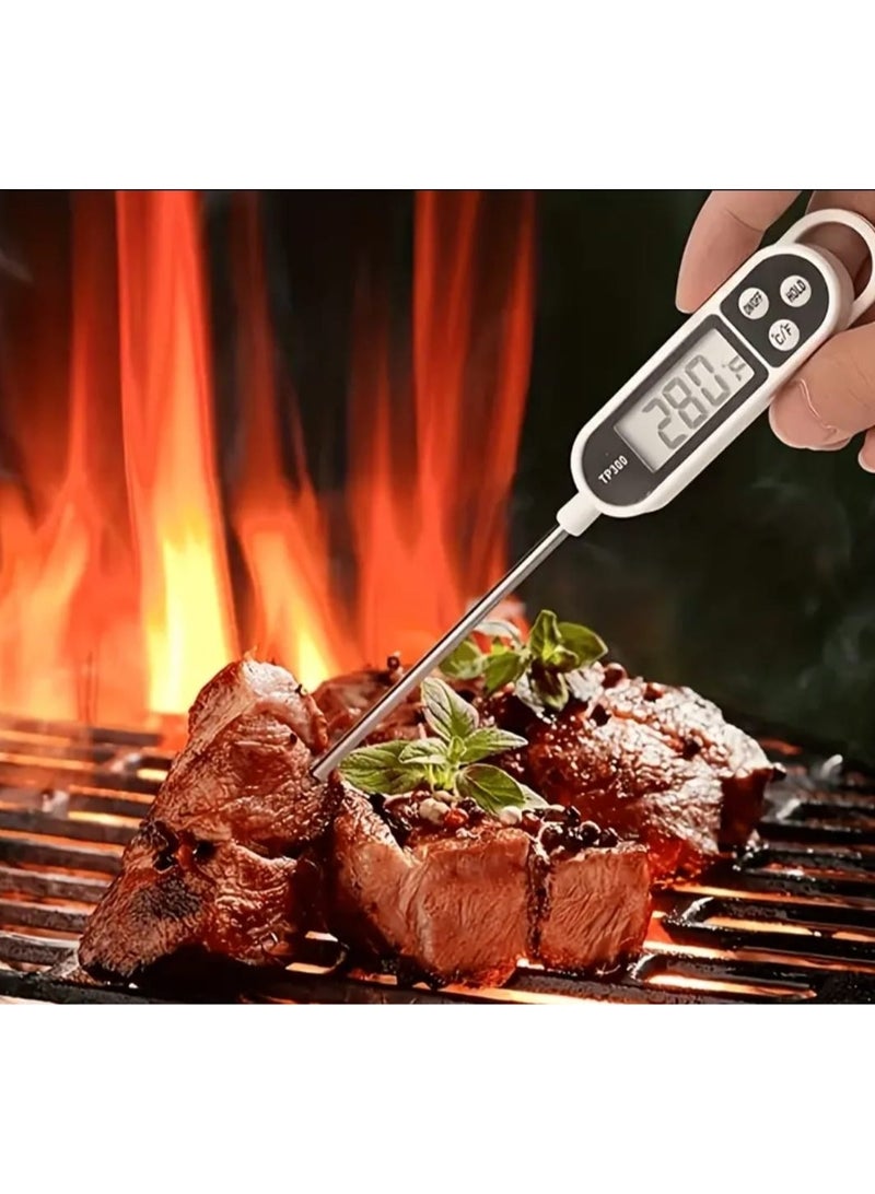 Accurate and Convenient Oven Thermometer Food Cooking BBQ Thermometer LCD BBQ Timer Probe Temperature Kitchen Cooking Tools LCD Digital - Image 1