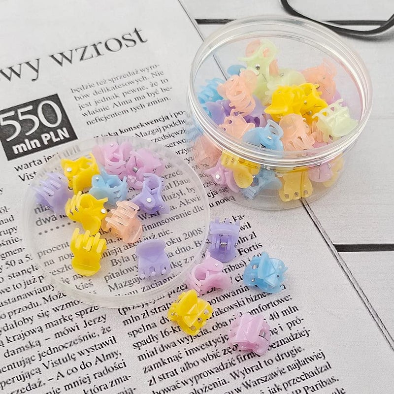 Yongdeli 50 PCS Mini Hair Claw Clipsï¼Œ Bangs Strong Grip Multifunction Clamp Clips. (Jelly color) - Image 5