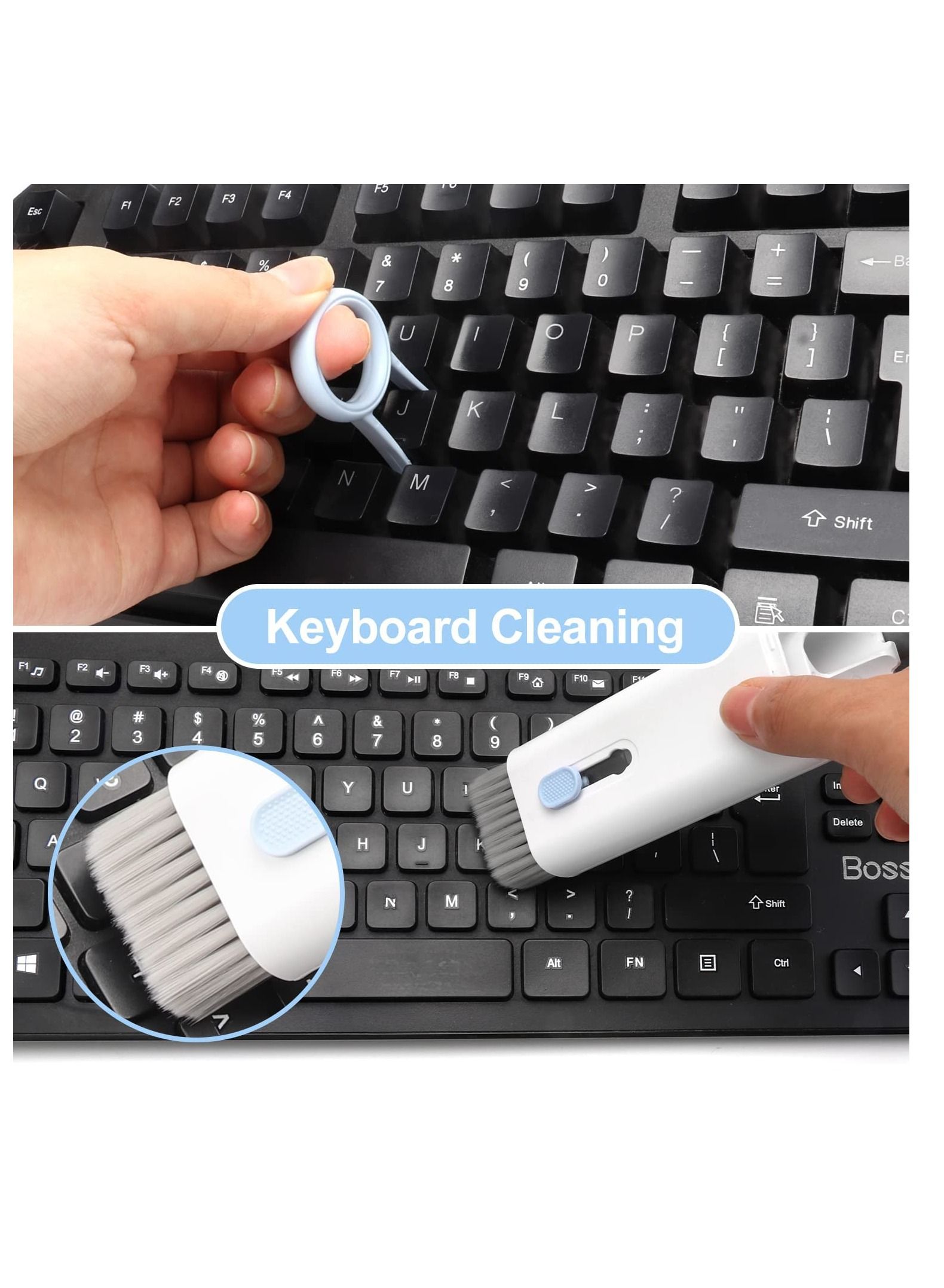 7-in-1 Electronics Cleaner Kit - Keyboard Cleaner kit, Portable Multifunctional Cleaning Tool for PC Monitor Earbud Cell Phone Laptop Computer Bluetooth Earphones 