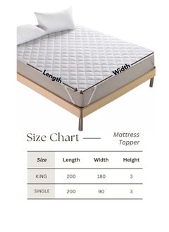 LUNA Home Mattress cover protector for King/single bed, vacuum packed.  - Image 2