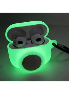 Case Cover 2 in 1 Shockproof Full Coverage Silicone Protective Case For AirPods 3 / AirTag Fluorescent Green