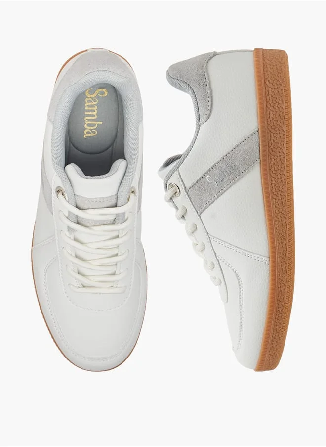 سامبا Womens' Panelled Lace-Up Sneakers