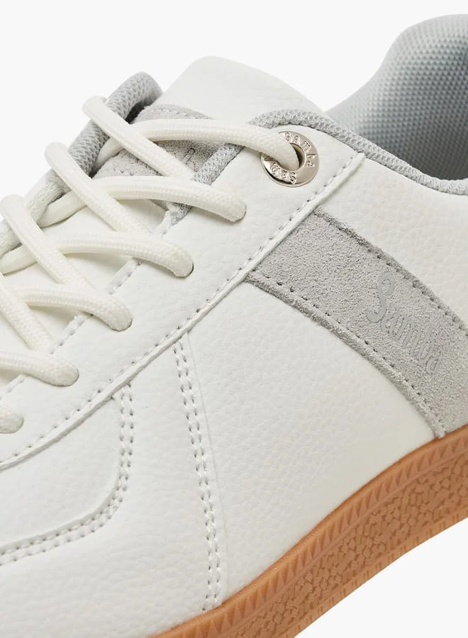 SAMBA Womens' Panelled Lace-Up Sneakers