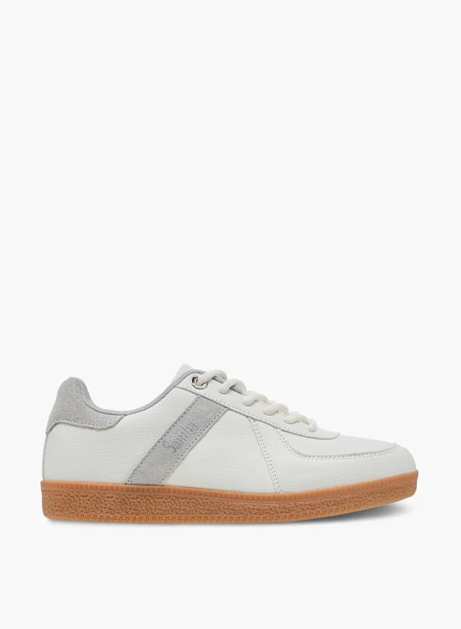 SAMBA Womens' Panelled Lace-Up Sneakers