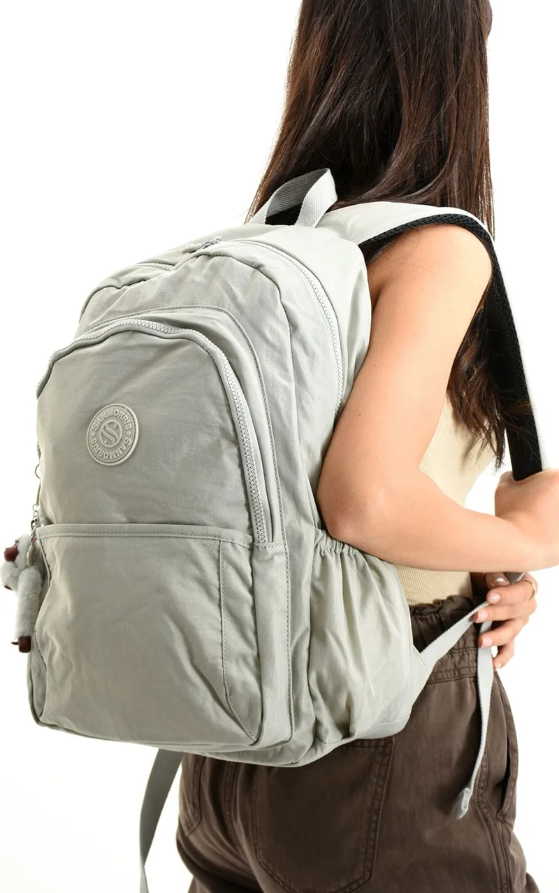 Çanta Trend Bag Trend Sanmorris Unisex Water Resistant Crinkle Fabric Multi Compartment Large Size School and Backpack Bag