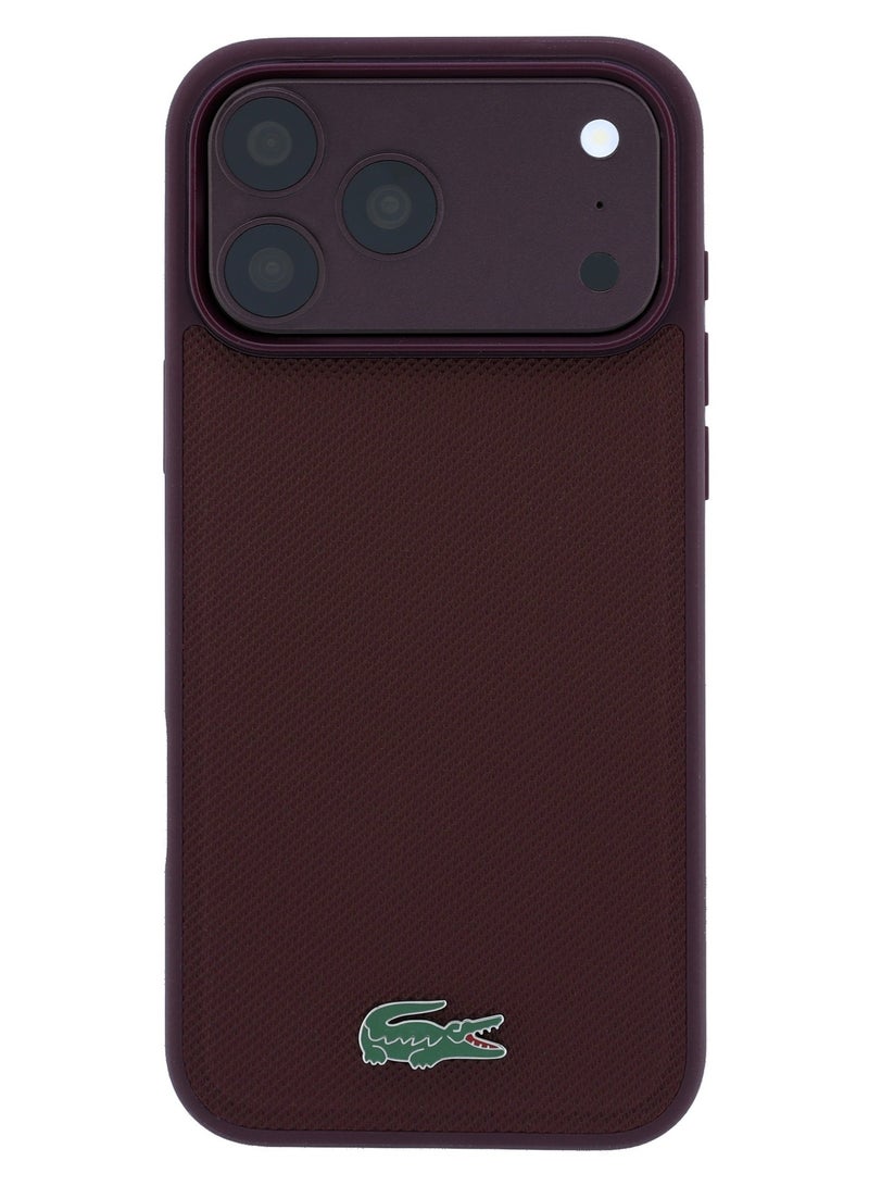 LACOSTE iPhone 18 Pro MagSafe Hard Case with Petit Pique Texture and Lacquered Metal Logo - Image 3