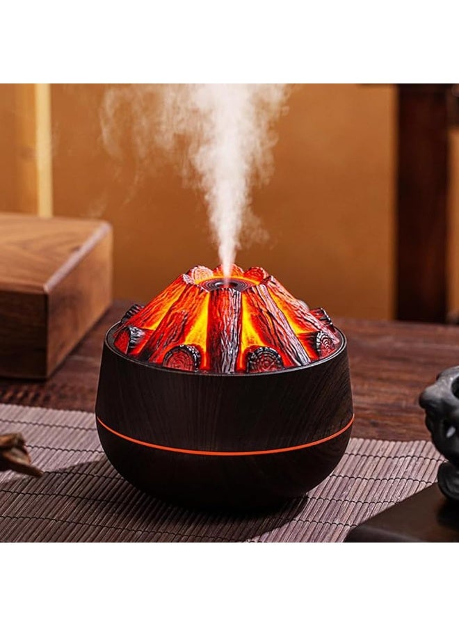 Mini Simulated Charcoal Fire Humidifier, 300ml Cool Mist Desktop Air Humidifier - Image 1