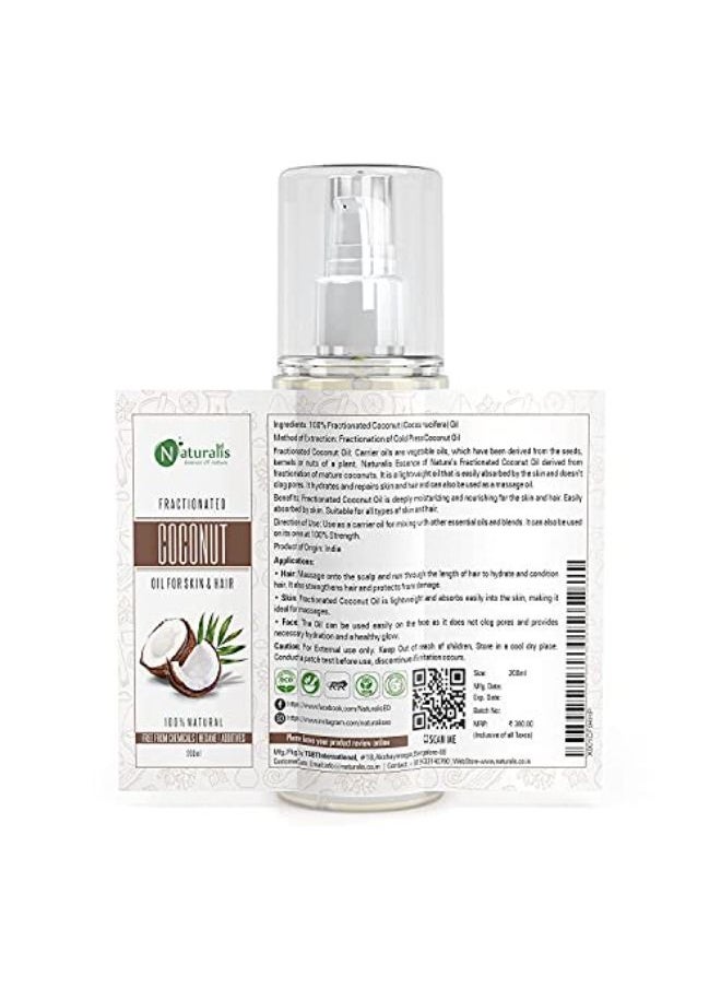 Naturalis - Essence Of Nature Fractionated Coconut Carrier Oil Natural Skin Moisturizer, Therapeutic, Odorless, 200 Ml - Image 1