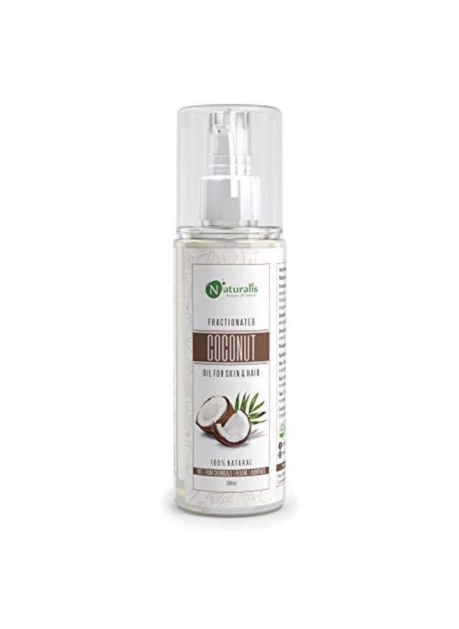 Naturalis - Essence Of Nature Fractionated Coconut Carrier Oil Natural Skin Moisturizer, Therapeutic, Odorless, 200 Ml - Image 1