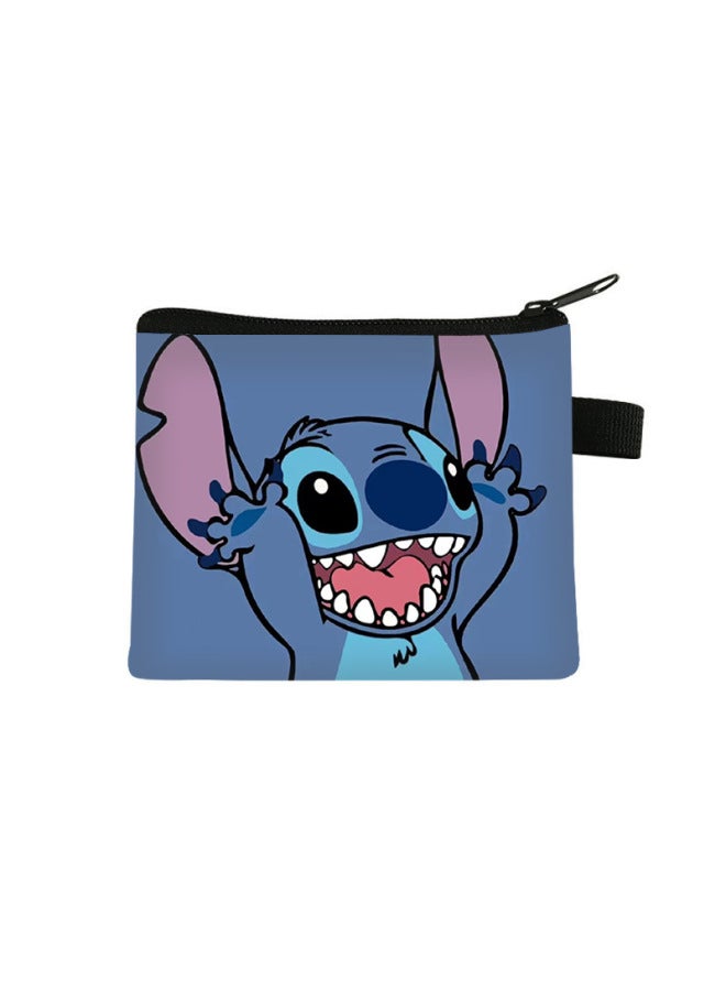 New Sch Coin Purse For Children, Large Capacity, Cute Key Card Holder, Polyester, High-end Feel, Wear-resistant Storage Bag