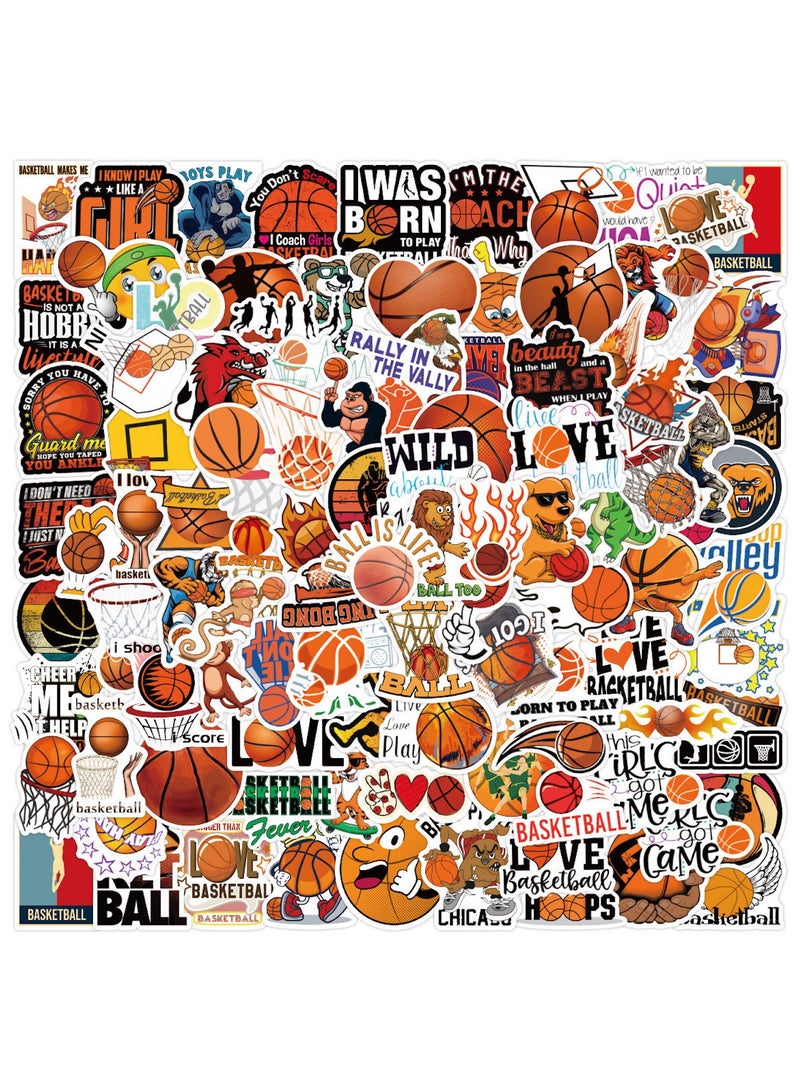ملصقات كرة السلة 100 قطعة من ملصقات كرة السلة الرياضية لزجاجات المياه ودفاتر كرة السلة وهدايا كرة السلة للأولاد والبنات وهدايا كرة السلة للأولاد المراهقين - Image 5