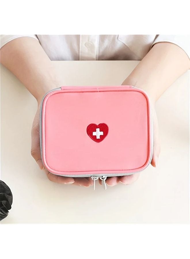 Pink Portable First Aid Bag Travel Emergency Anti Epidemic Medicine Storage - Image 3