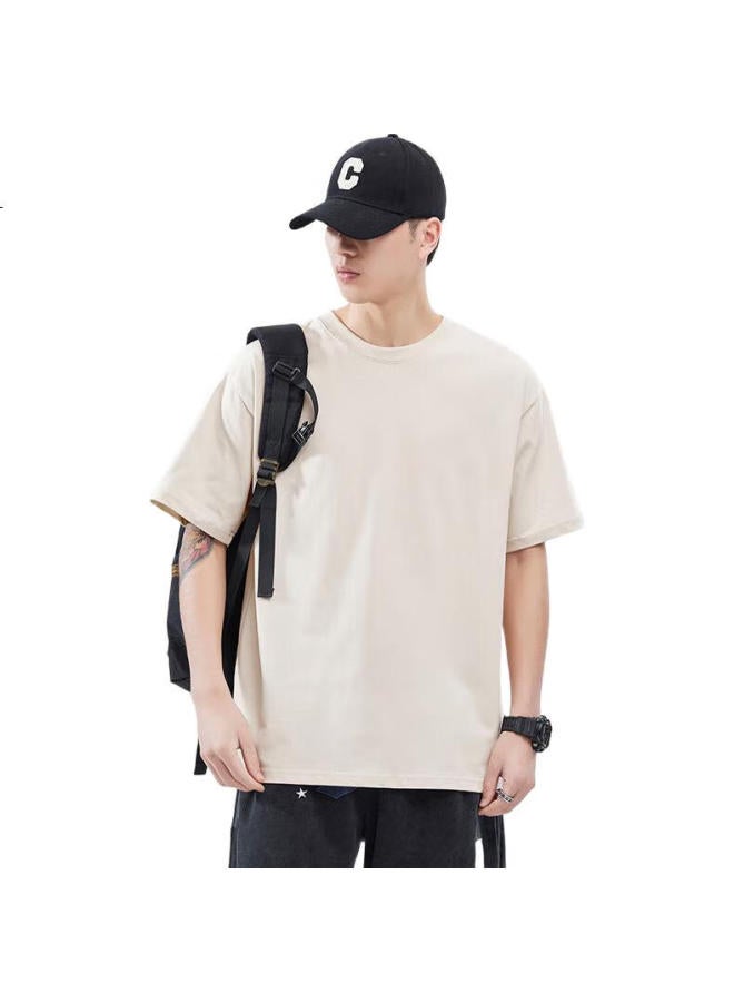 GENIOLAMODE Men'S Short Sleeve T-Shirt New Pure Cotton Heavyweight Comfortable Breathable Five-Point Sleeve Loose Casual All-Match Top - Image 2