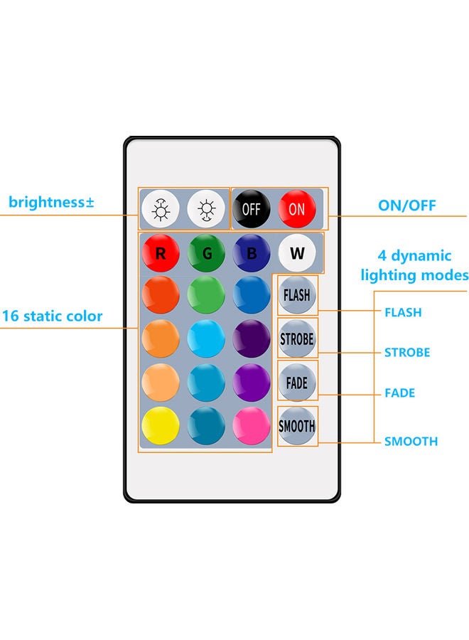 إسكدنيا شريط إضاءة LED مع جهاز تحكم عن بعد يعمل بالأشعة تحت الحمراء متعدد الألوان - Image 5