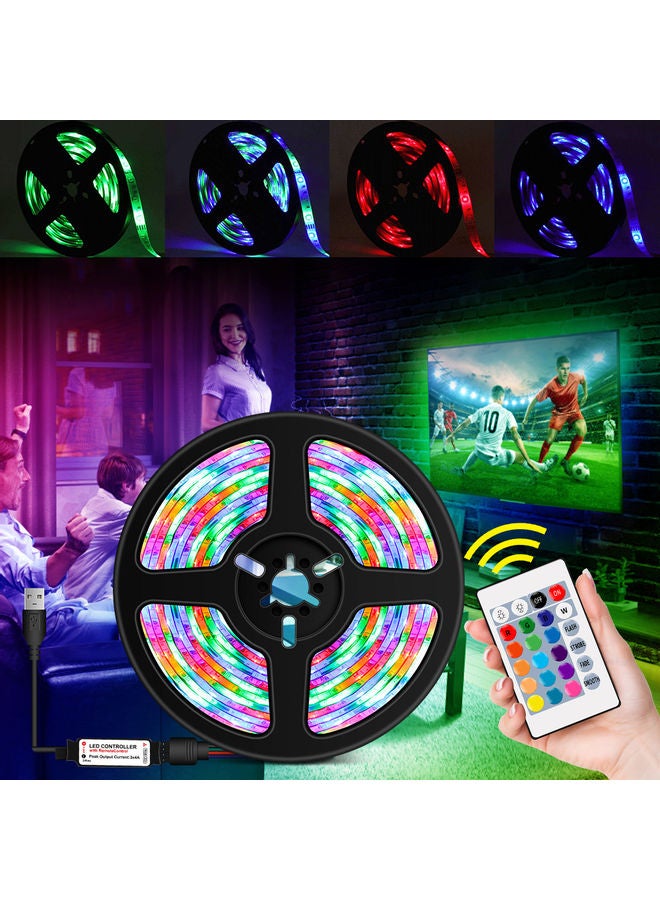 إسكدنيا شريط إضاءة LED مع جهاز تحكم عن بعد يعمل بالأشعة تحت الحمراء متعدد الألوان - Image 3