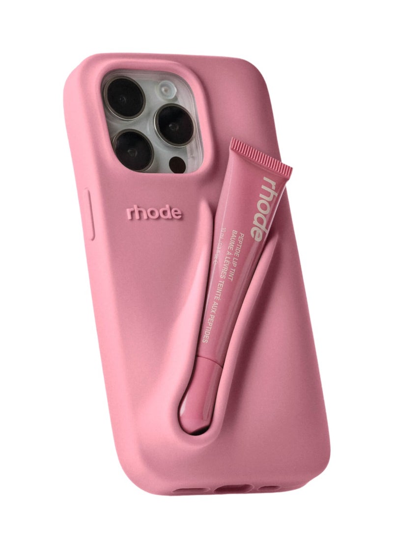 rhode Silicone Lip Holder for Cell Phone, Lip Gloss Adhesive Sleeve for Phone, Lip Holder Stick-on Phone Case, Back Stick On Holder for iPhone Phones（Ribbon） - Image 1