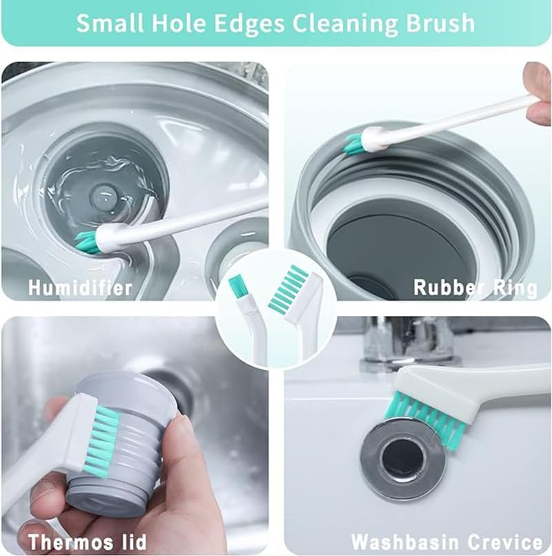 ALMEKAQUZ 8 Pcs Crevice Cleaning Tool Set,Small Cleaning Brushes for Household Gaps Corner Tight Space,Cleaner Scrub Brush for Window Grooves Track,Humidifier,Keyboard,Door Car Vent - Image 2