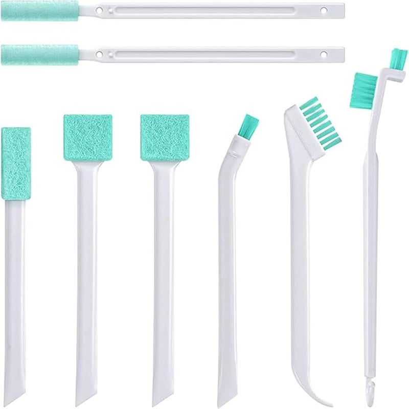 ALMEKAQUZ 8 Pcs Crevice Cleaning Tool Set,Small Cleaning Brushes for Household Gaps Corner Tight Space,Cleaner Scrub Brush for Window Grooves Track,Humidifier,Keyboard,Door Car Vent - Image 1