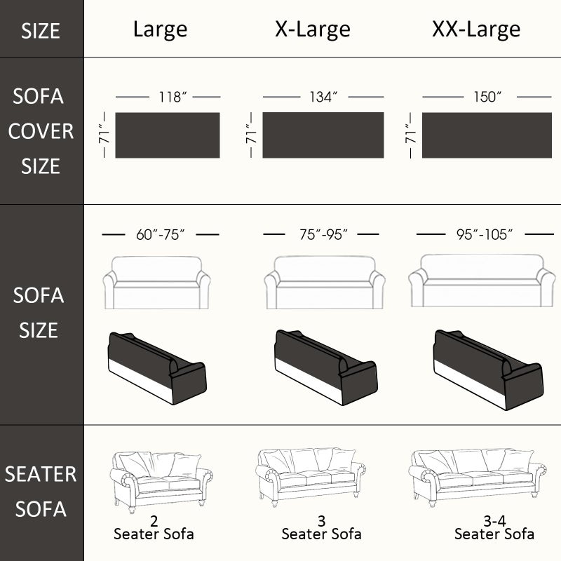VC Life Vclife Bohemian Sofa Covers Chenille Couch Cover For Sectional Couch  Soft Non Slip Couch Covers For 2 Cushion Sofa Breathable Sofa Furniture Protector Slip Cover For Couch  Pumpkin  71""X118"" - Image 5