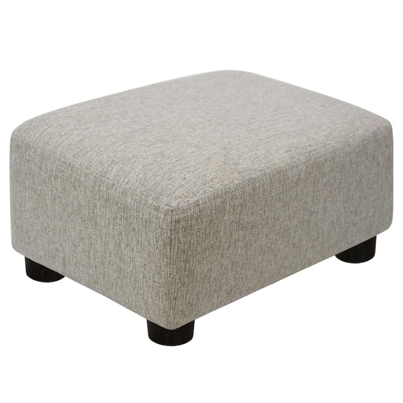 CAROLMADE Small Foot Stool Ottoman Footstool with Legs Under Desk Footrest for Living Room Bedroom and Office,Linen-Beige - Image 1