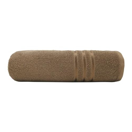 MYTRIDENT Bath Towel for Men/Women - Comfort Living, Quick Drying, Travel Friendly - 1 Piece Large Size 100% Cotton 400 GSM (70cmsx140cms) - Brown - Image 3