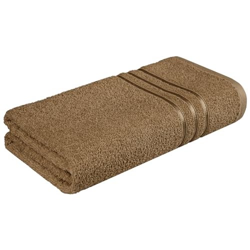 MYTRIDENT Bath Towel for Men/Women - Comfort Living, Quick Drying, Travel Friendly - 1 Piece Large Size 100% Cotton 400 GSM (70cmsx140cms) - Brown - Image 1
